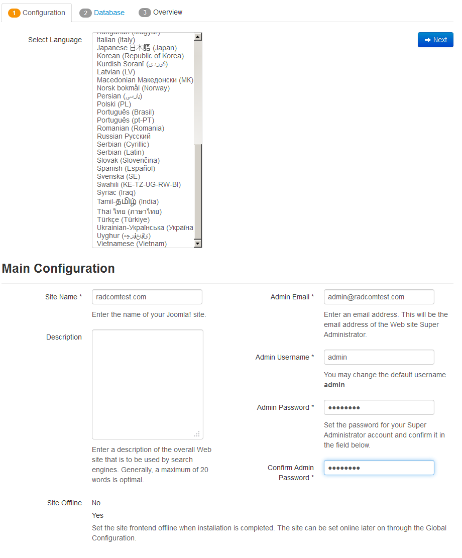 joomla installation1