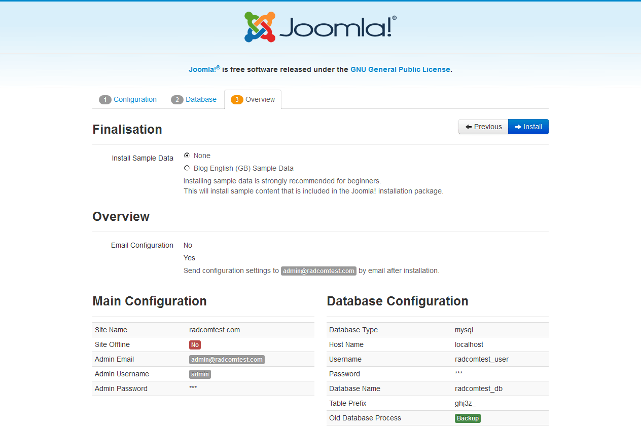 joomla installation1