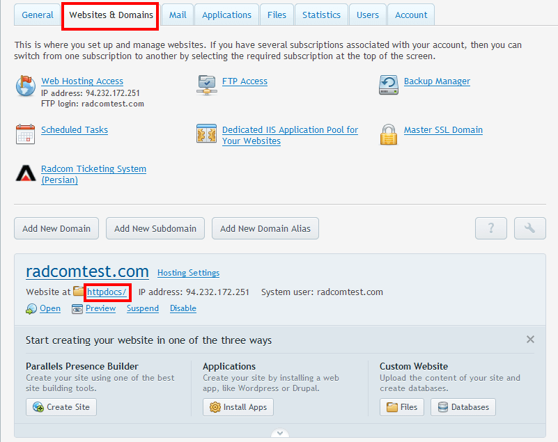 wordpress installation