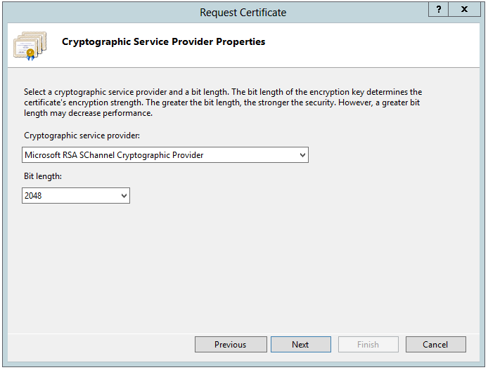 IIS request certificate