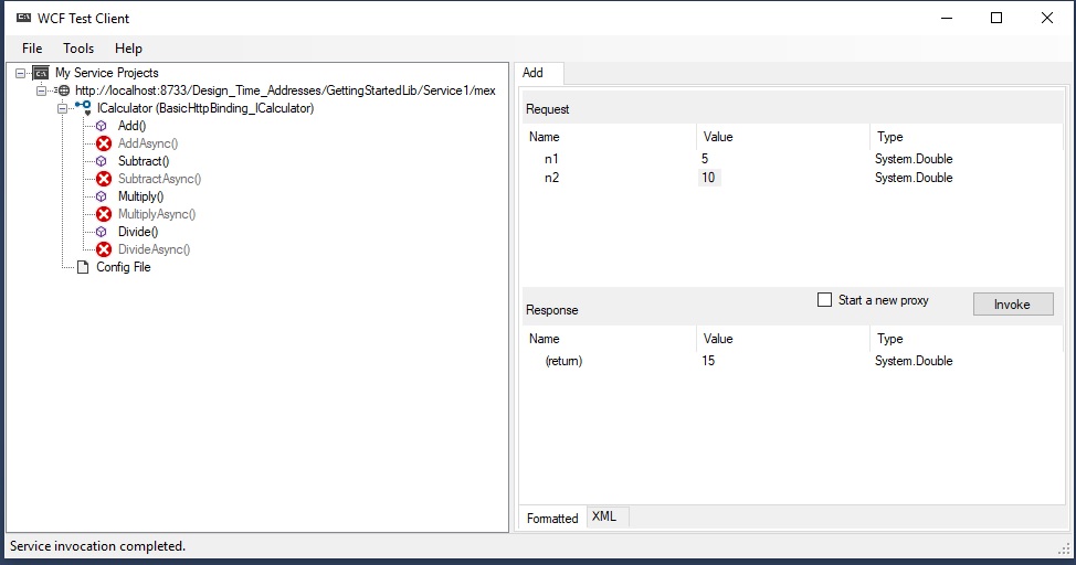 Test Client Result