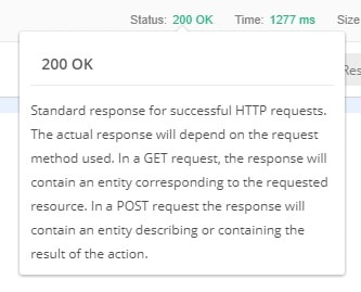 Post Result Status Description