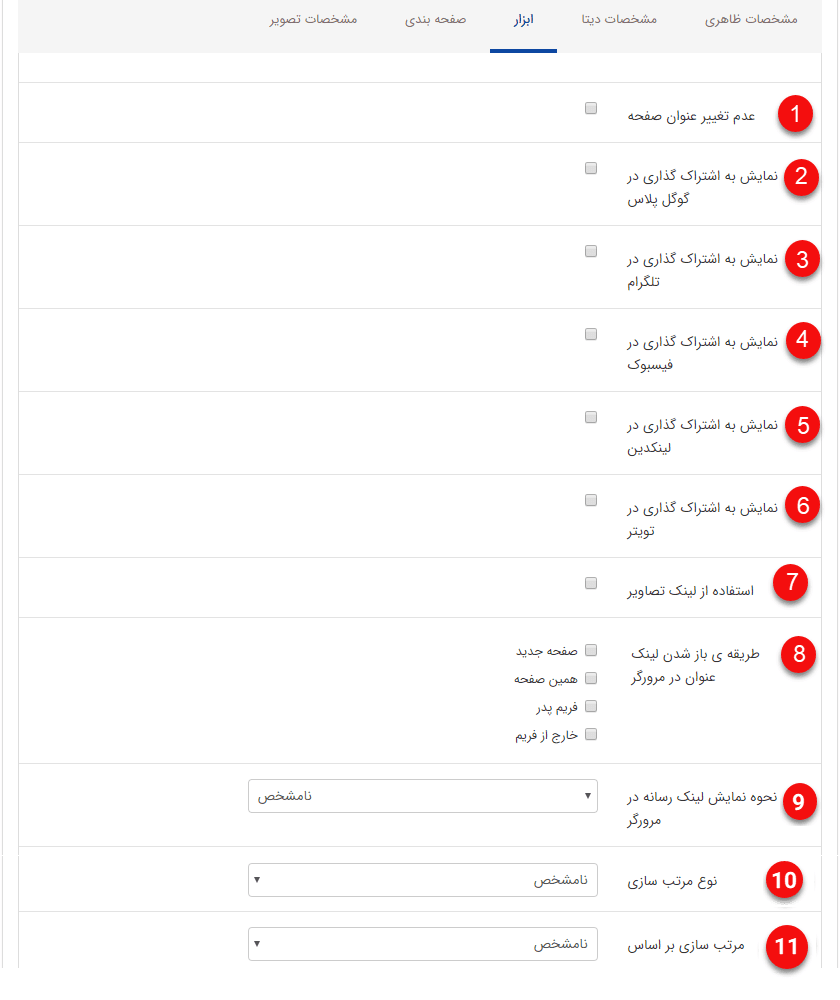 تب ابزار در کادر پویا آلبوم نمایش تصاویر یک آلبوم